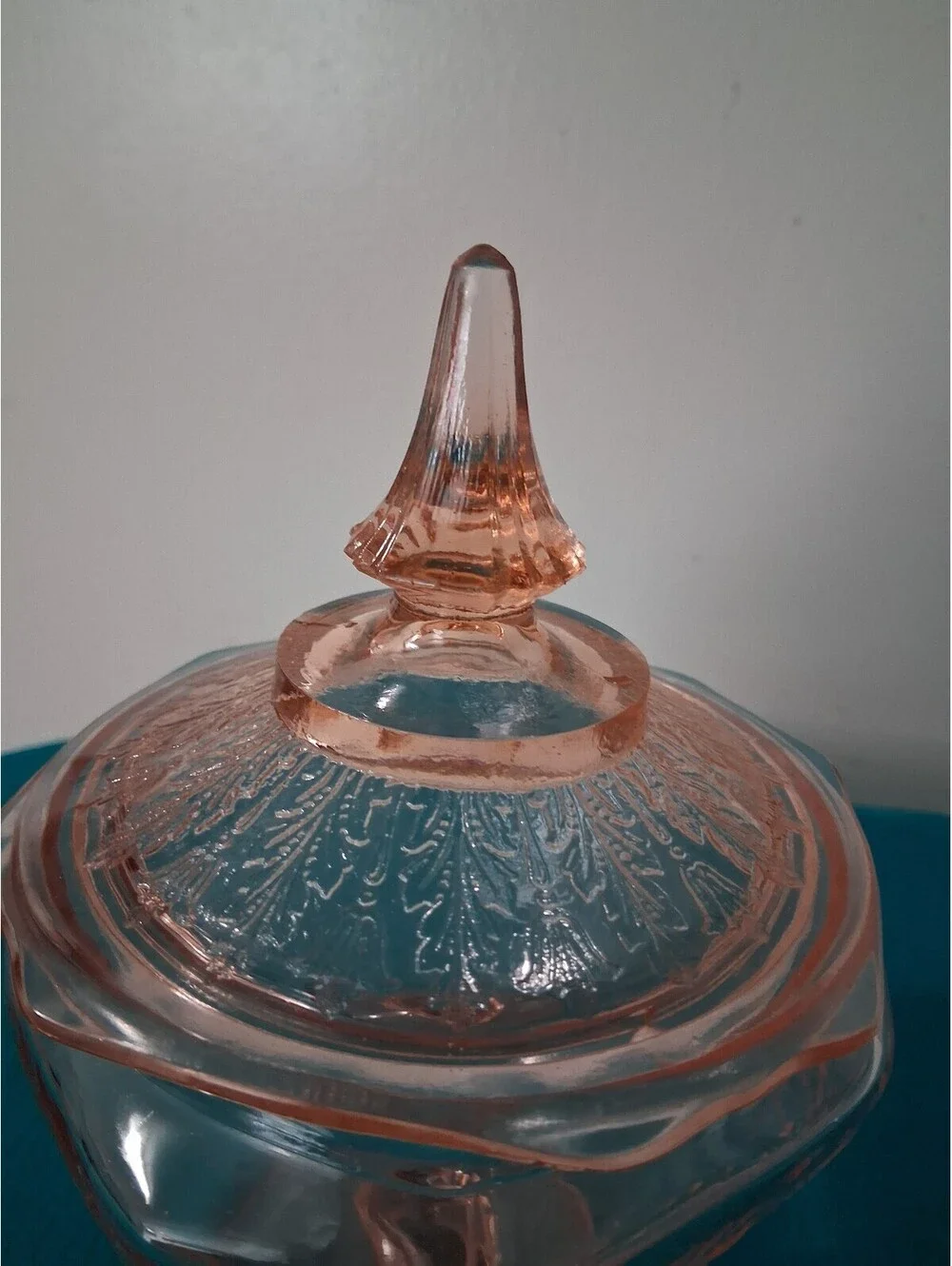 Vintage Hocking Depression glass candy dish  with Lid